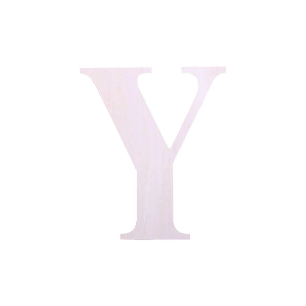 Wood Upercase Serif Letters 7in Y