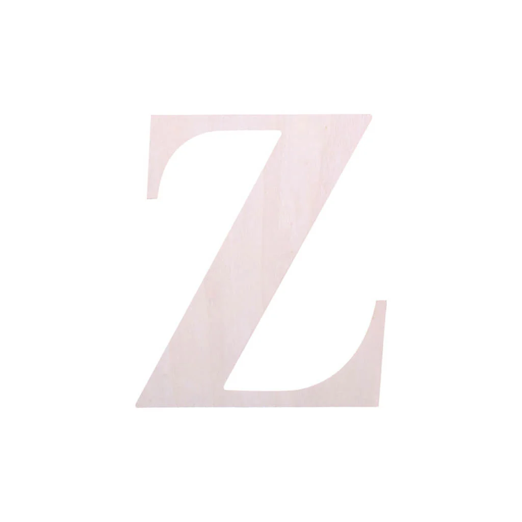 Wood Upercase Serif Letters 7in Z