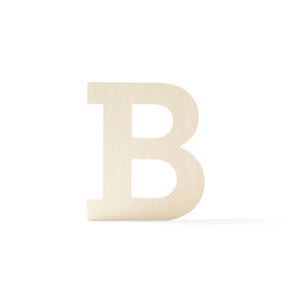 Wood Uppercase Wide Serif Letters B