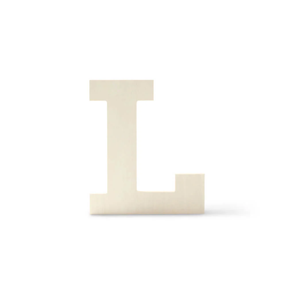 Wood Uppercase Wide Serif Letters L