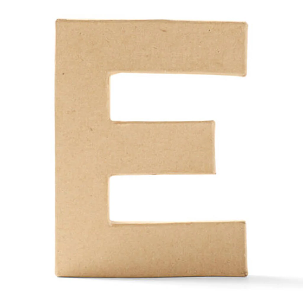Paper Mache Uppercase Letter 6in E