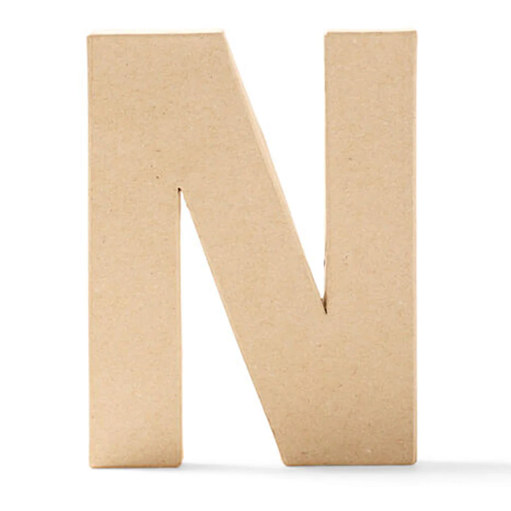 Paper Mache Uppercase Letter 6in N