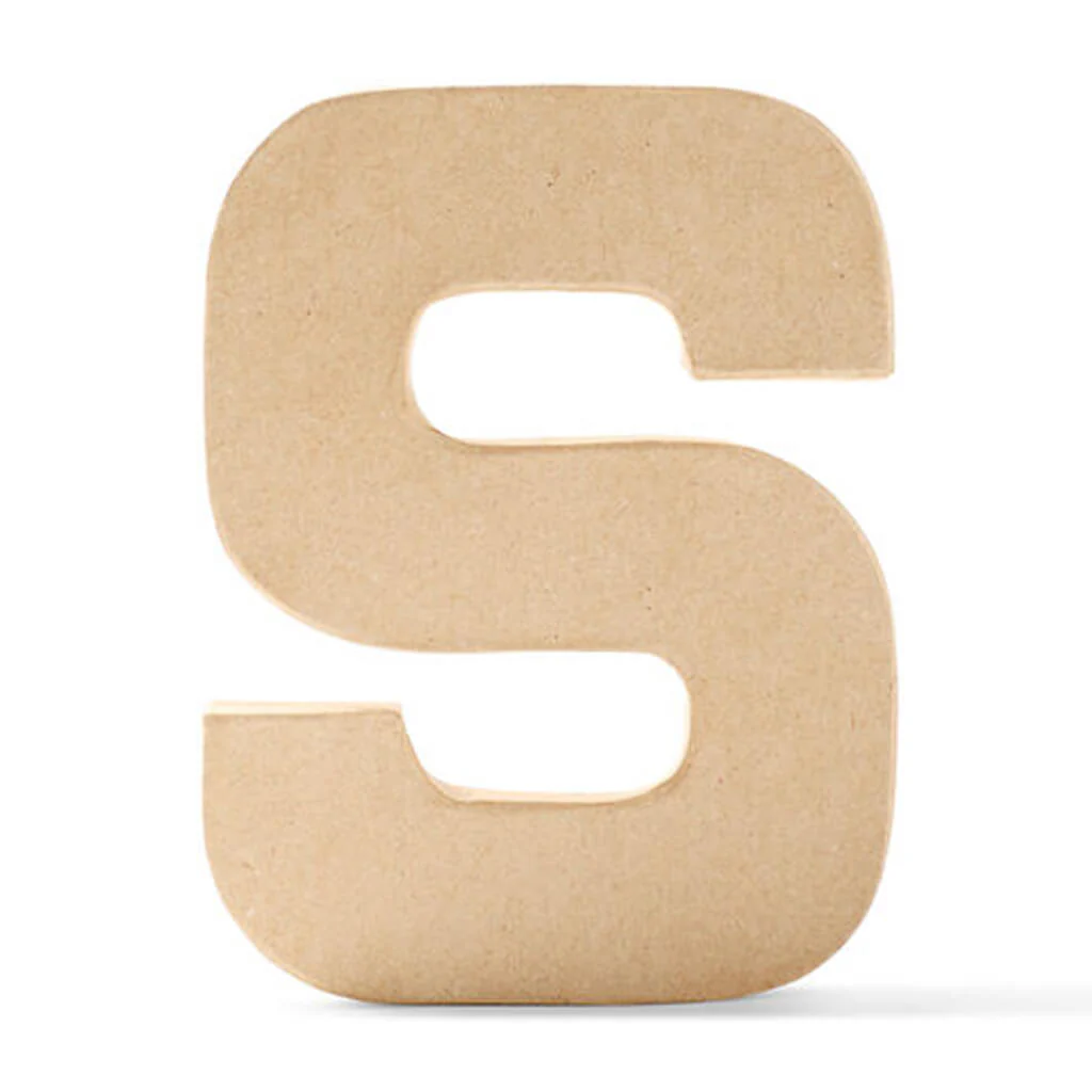 Paper Mache Uppercase Letter 6in S