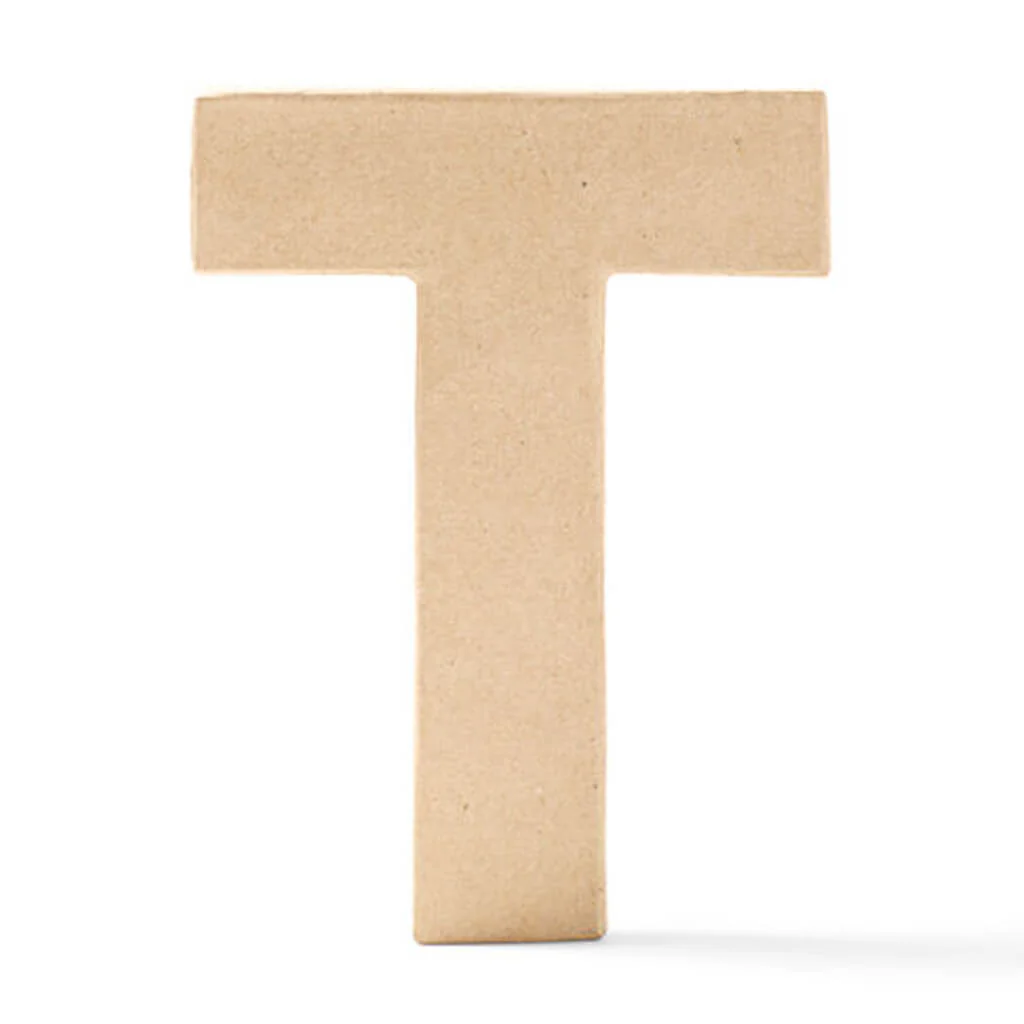 Paper Mache Uppercase Letter 6in T