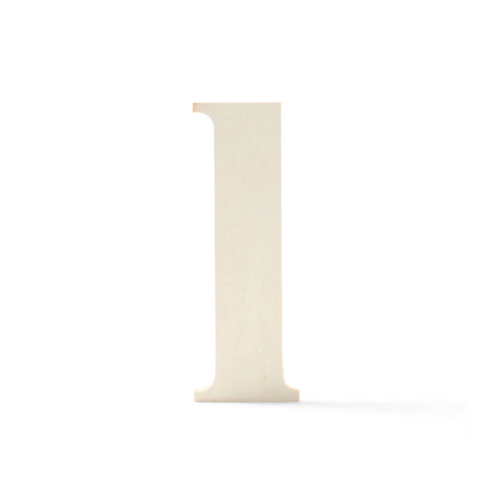 Wooden Lowercase Serif Letter L