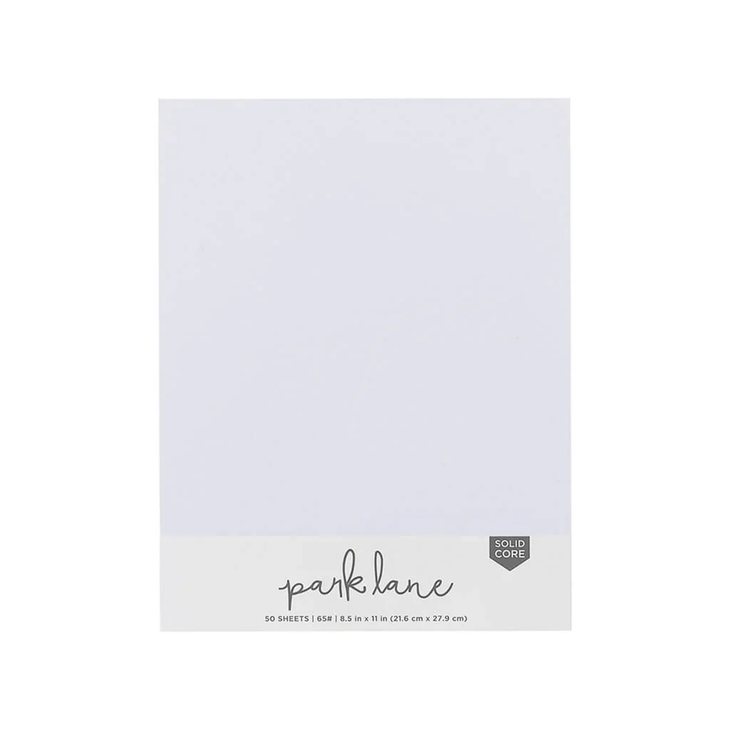 Solid Core Cardstock Papers white,50 pk 8.5in x 11in