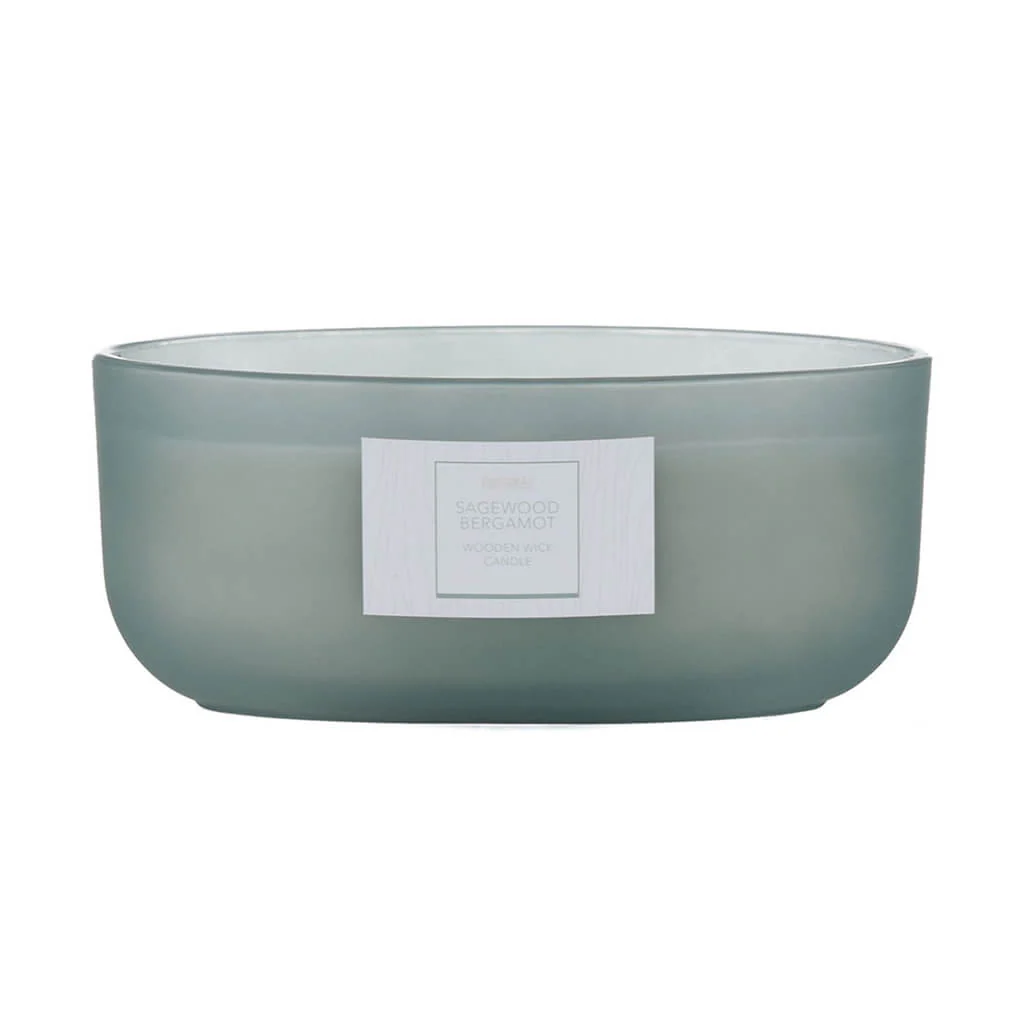 Wood Wick Sagewood Bergamot Scented Dish Candle, 19oz