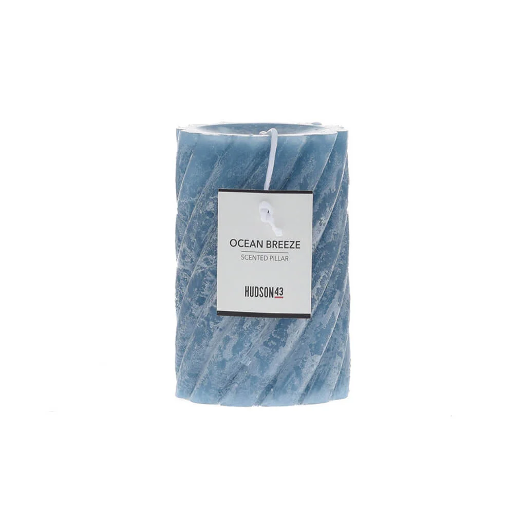 Scented Spiral Pillar Ocean Breeze, 3in x 4in