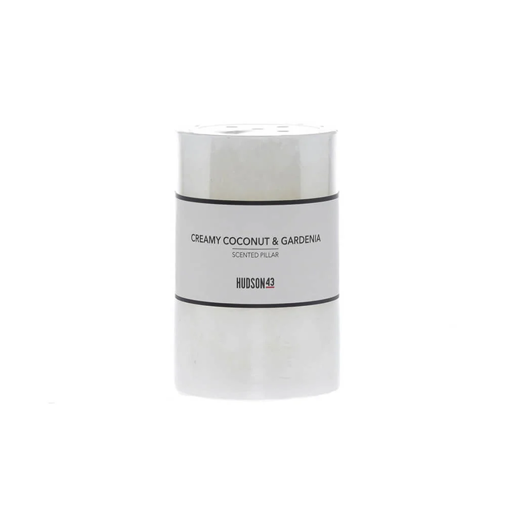 Coconut Scented Pillar Candle, 3in x 4in