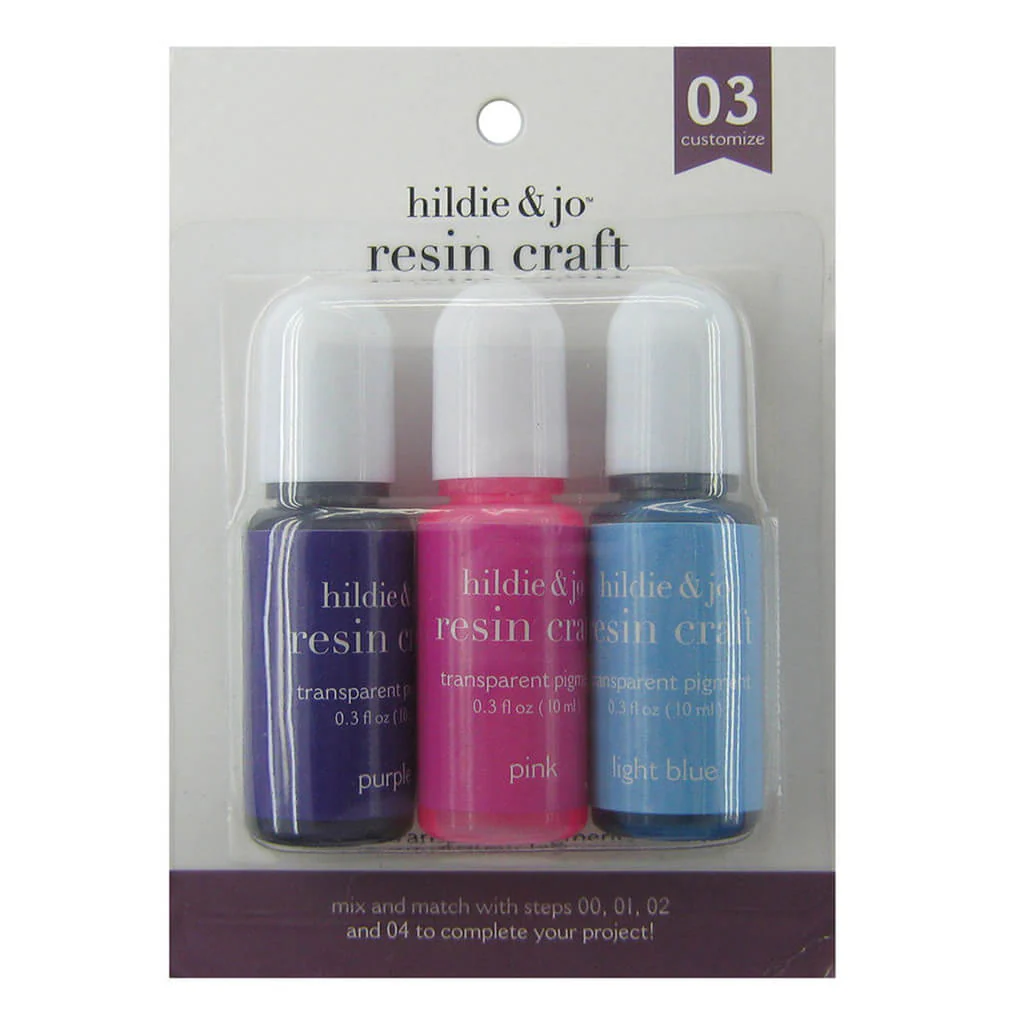 Pink & Purple Transparent Resin Pigments 3ct