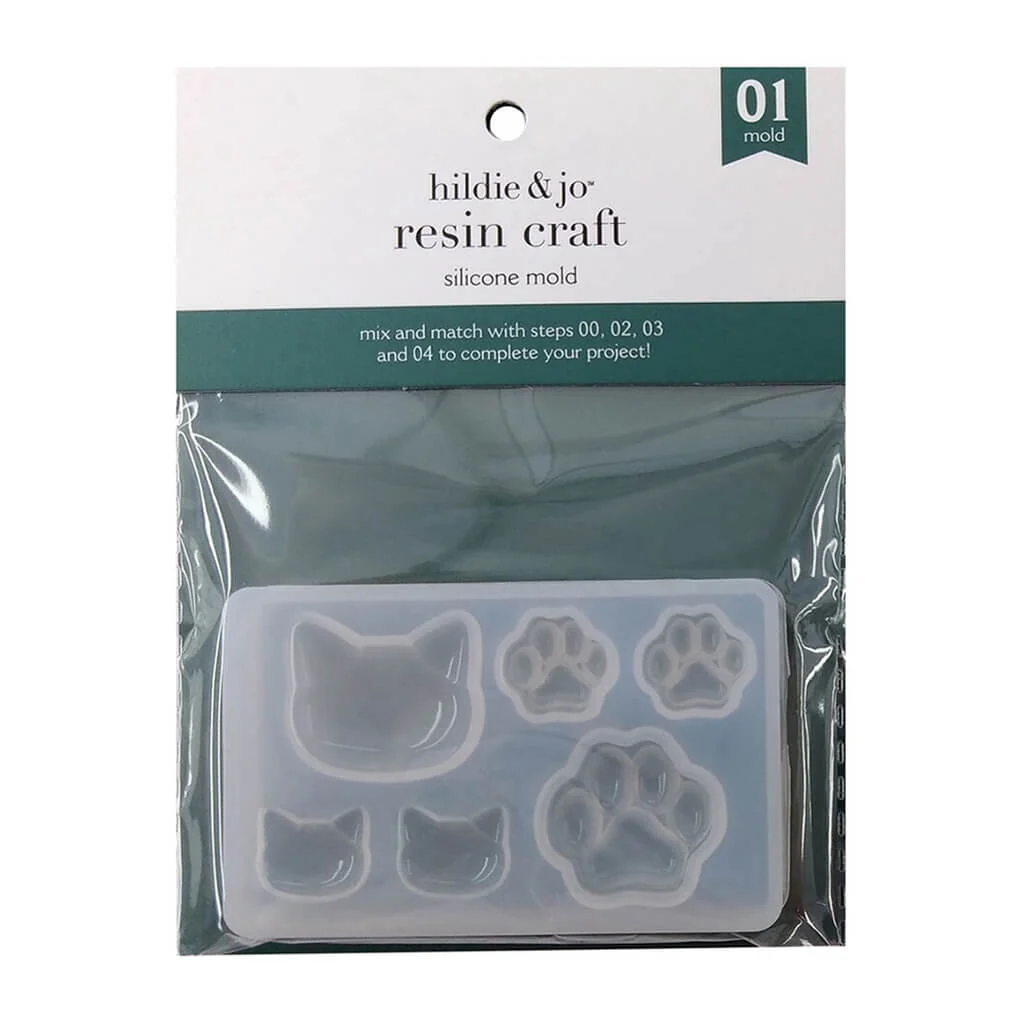 Resin Craft Cat Head & Paw Silicone Mold