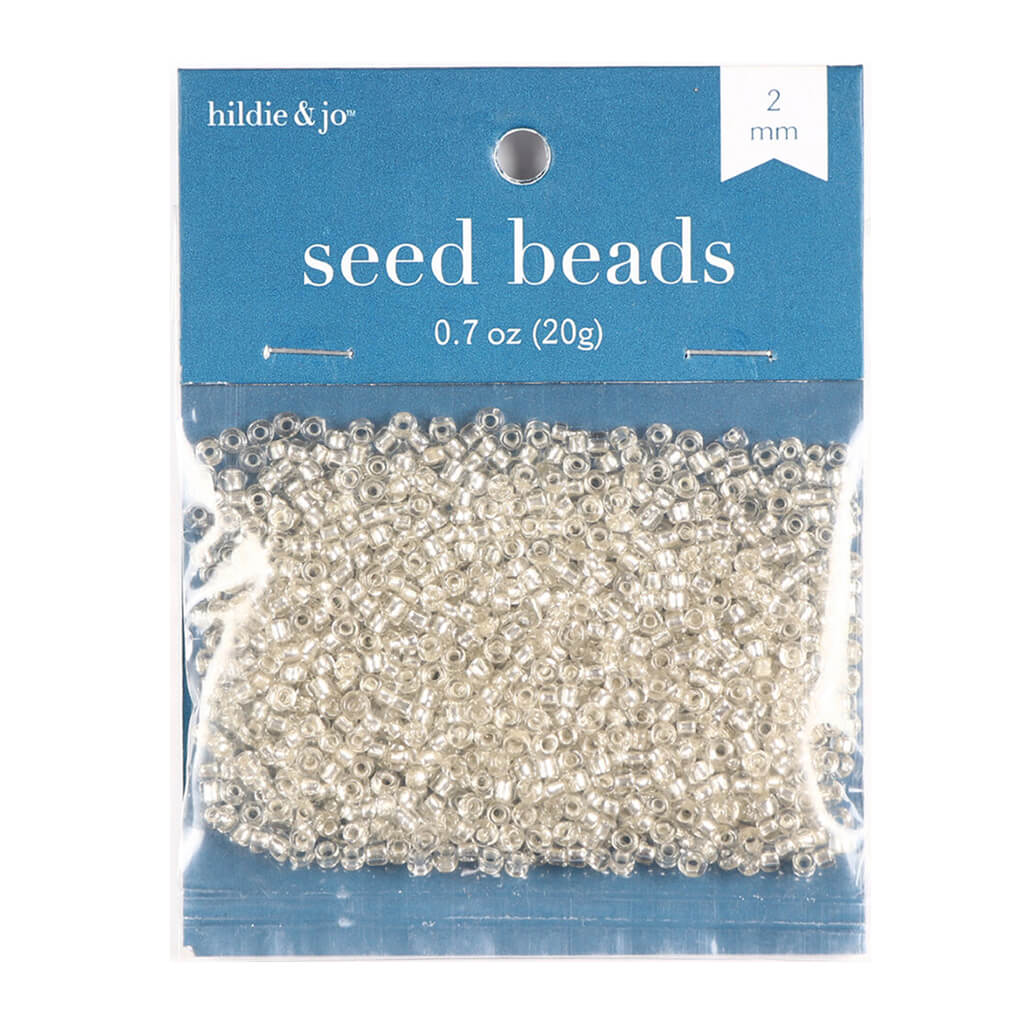 Rocaille Glass Seed Beads - Silver & Clear