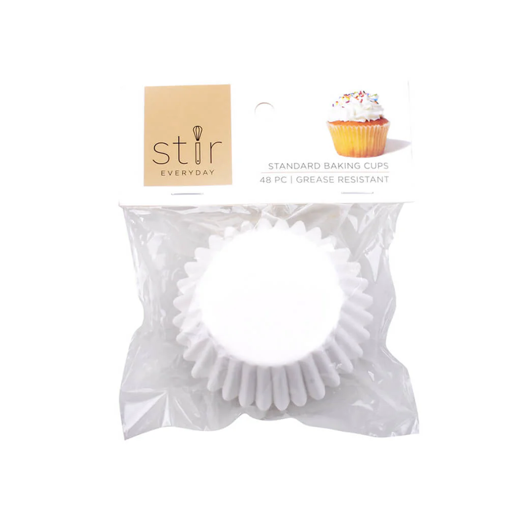 Greaseproof White Baking Cups, 48ct