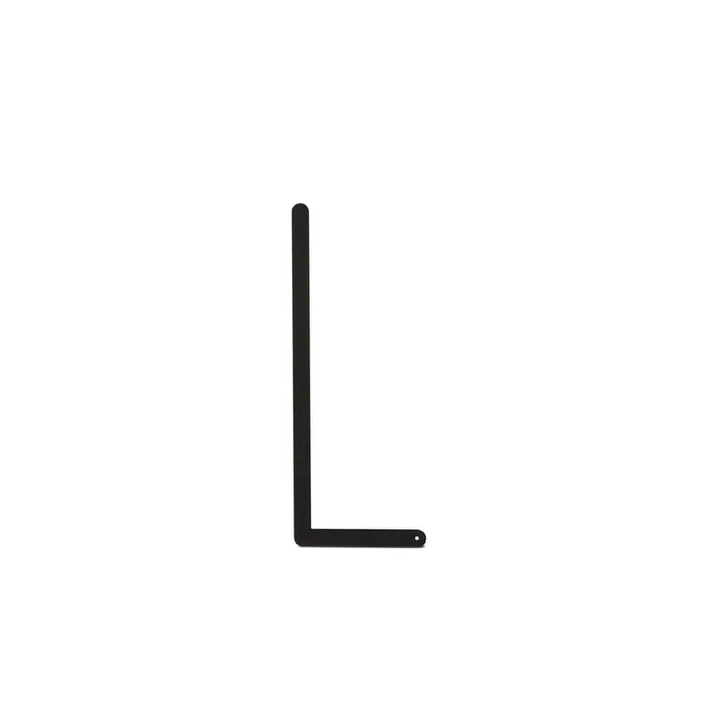 Black Metal Script Letter L