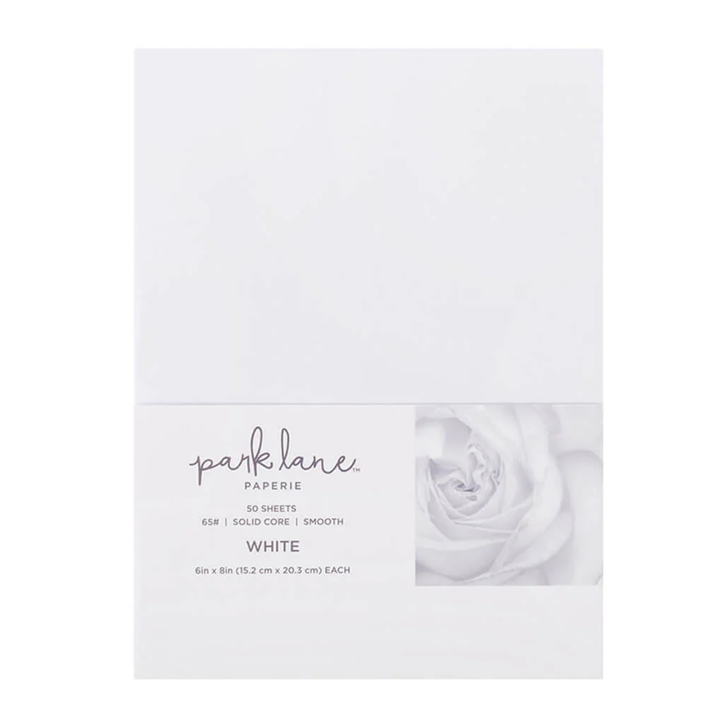 Paperie 50 pk 6in x 8in Cardstock Paper Pad Value Pack - White