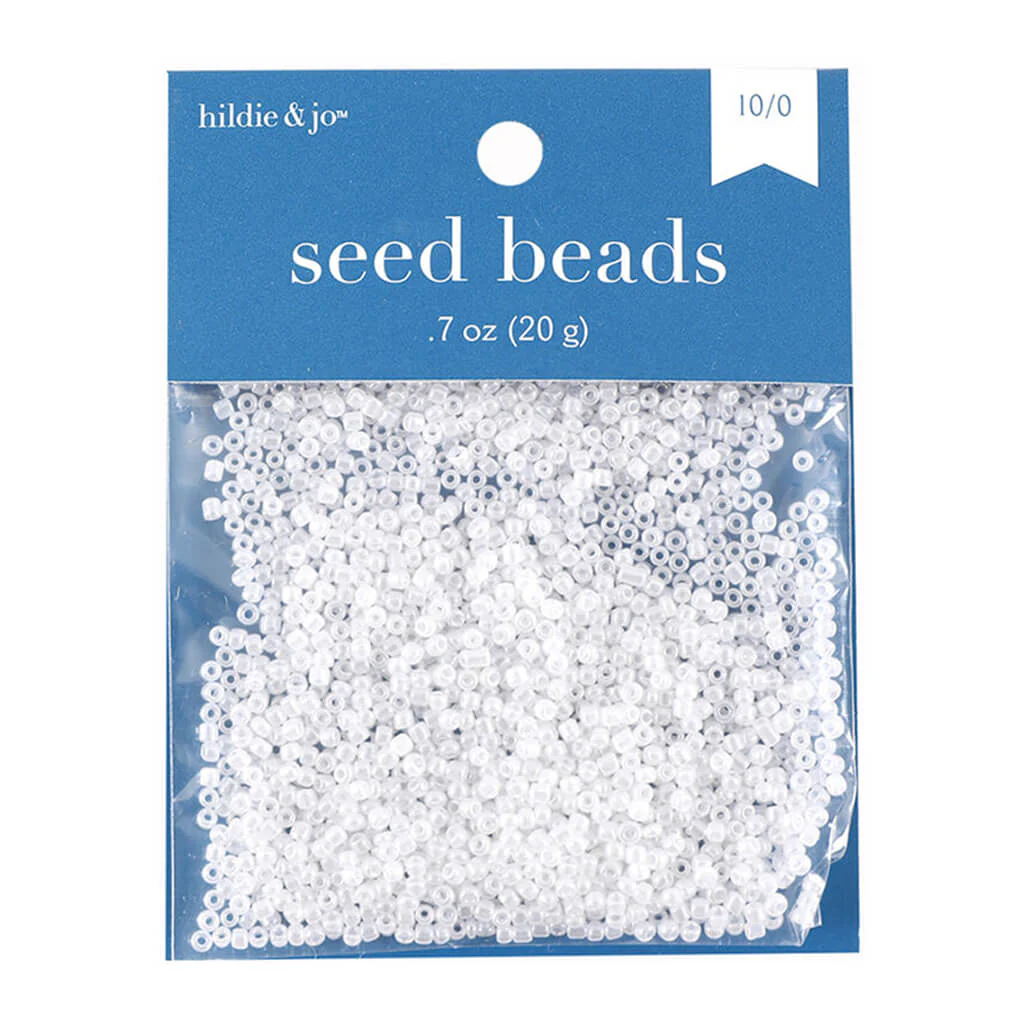 White Ceylon Pearl Seed Beads 0.7oz