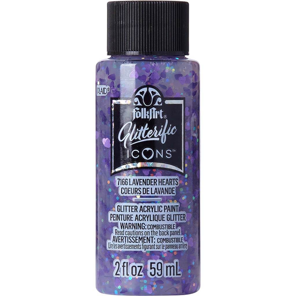 PLAID Folkart Glitterific Icons, 2oz