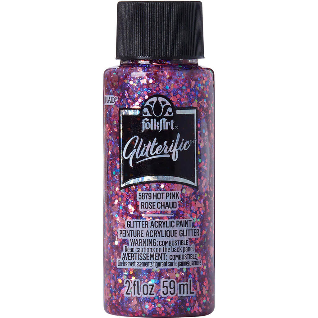 PLAID Folkart Glitterific Acrylic Paint, 2oz - Image 2