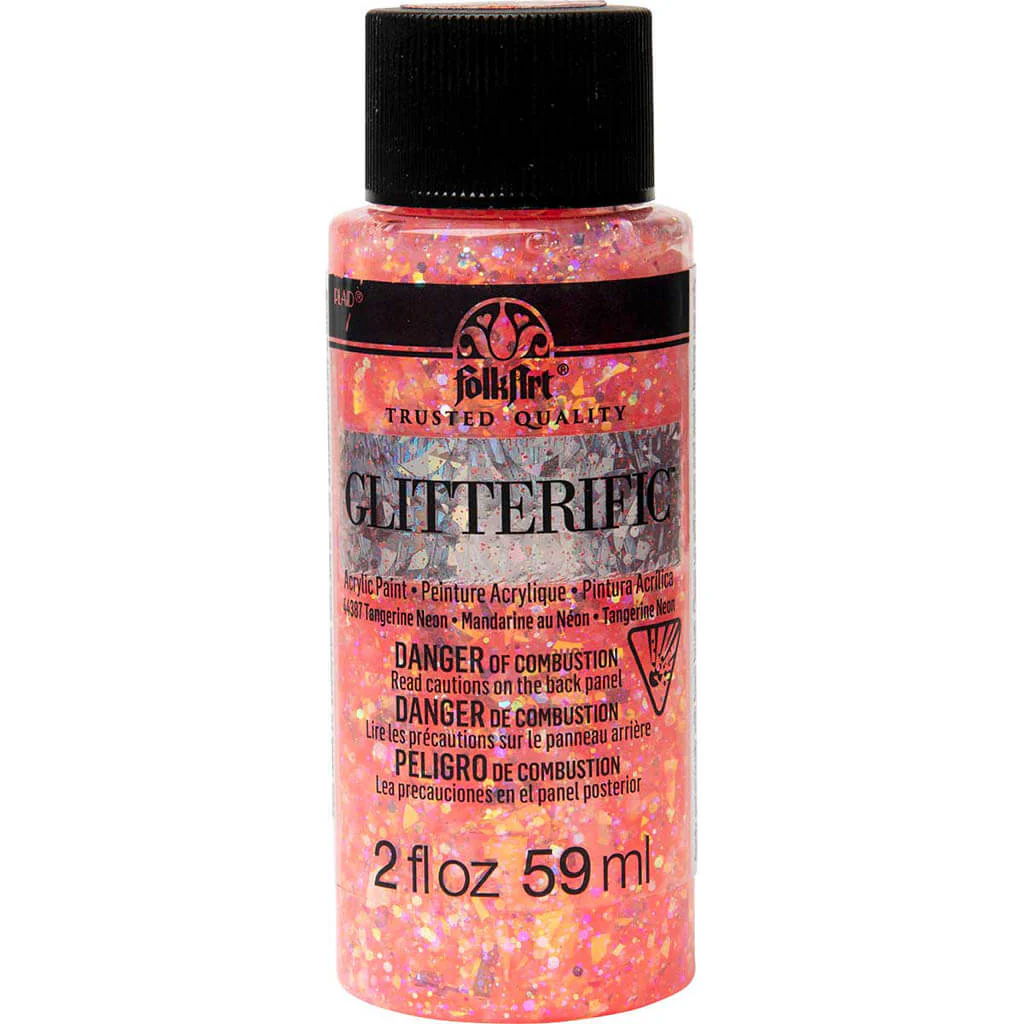 PLAID Folkart Glitterific Neon Acrylic Paint, 2oz - Image 4