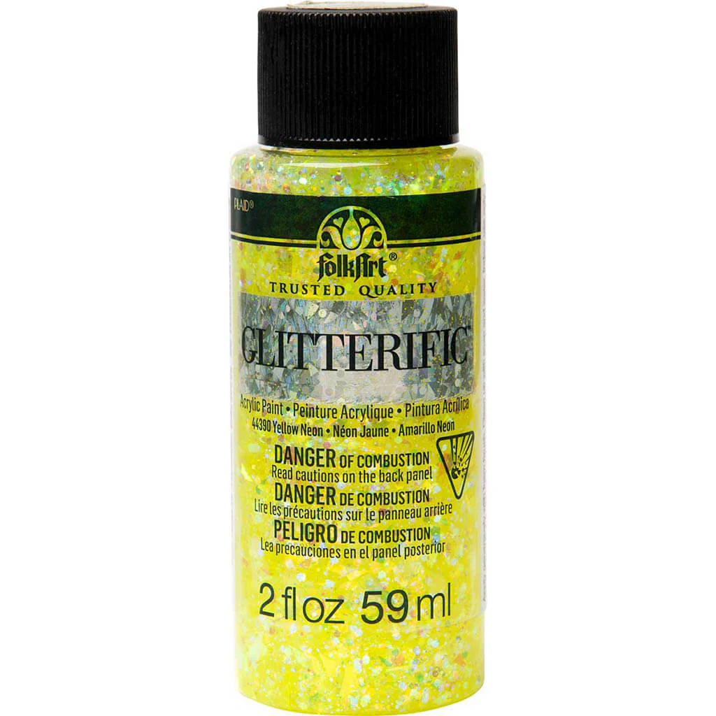 PLAID Folkart Glitterific Neon Acrylic Paint, 2oz - Image 5