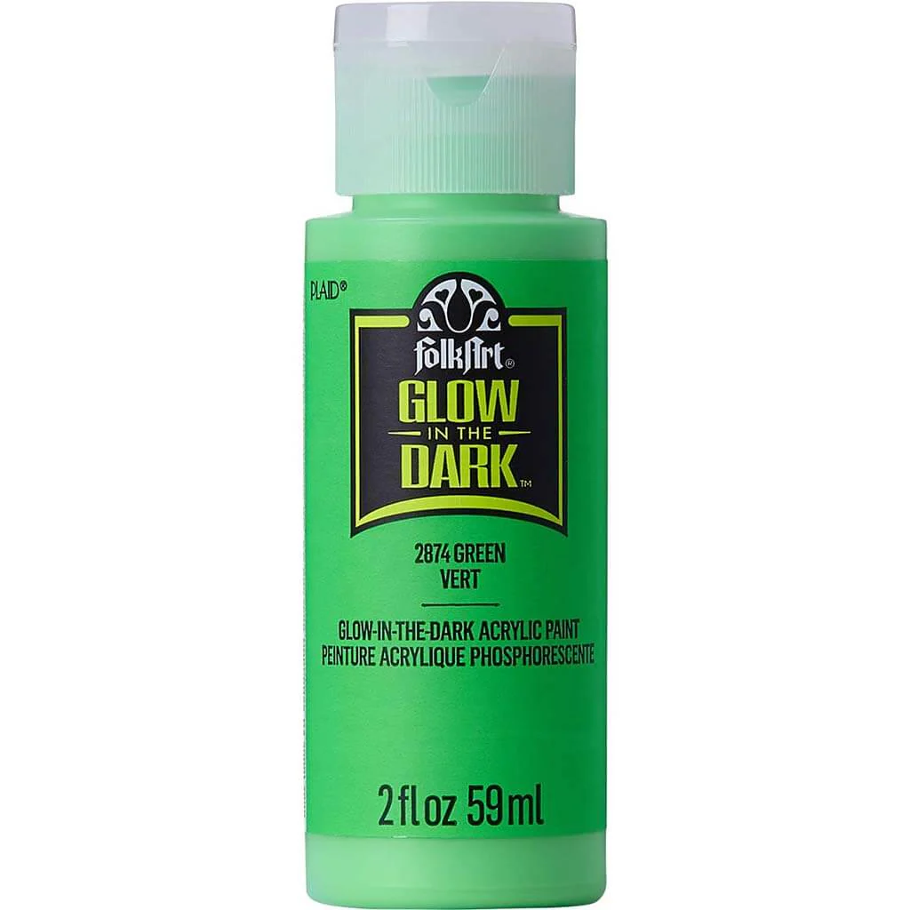 PLAID Folkart Glow In The Dark, 2oz - Image 2