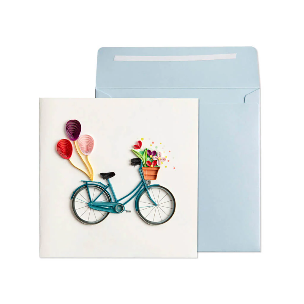 Birthday Card Bike With Flowers