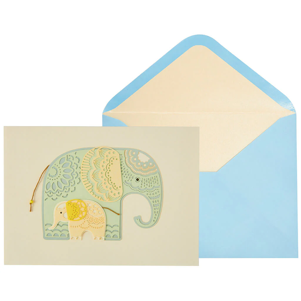 Baby Congrats Ca Big & Little Elephant
