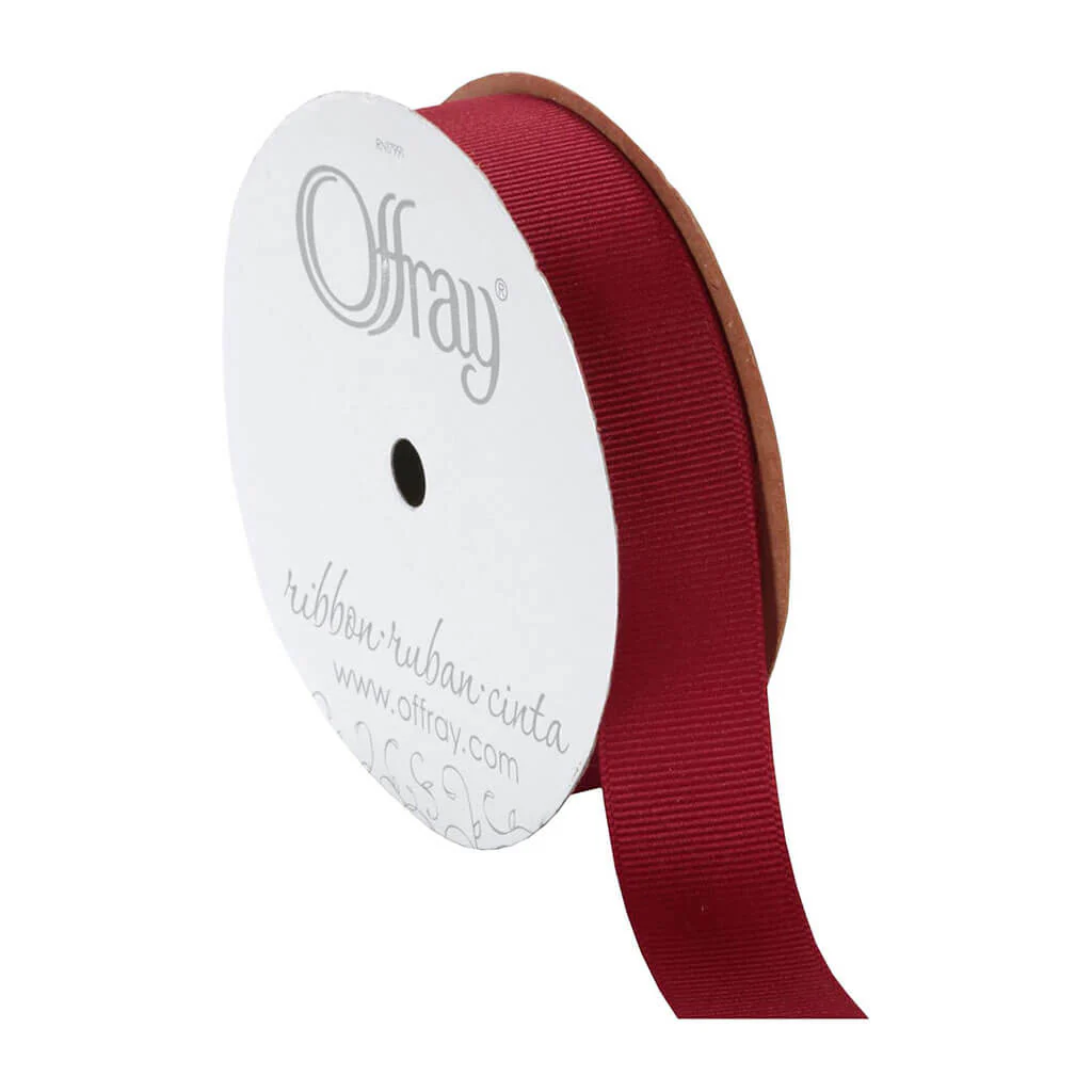 Grosgrain Craft Ribbon Cranberry 7/8in