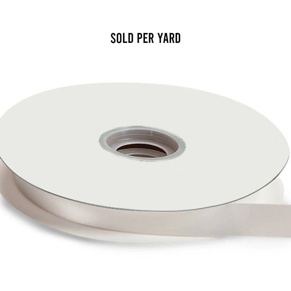 Flora Satin Ribbon #3 5/8 White