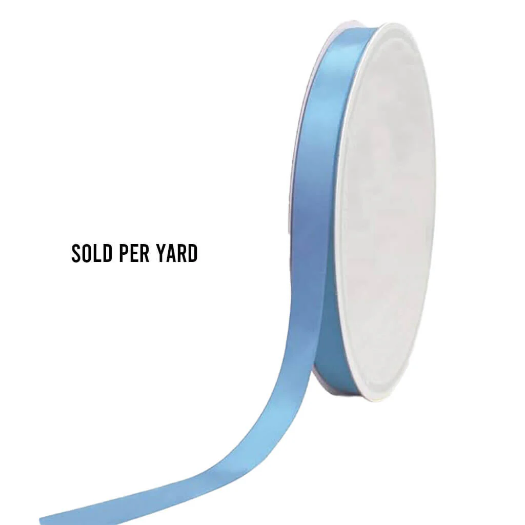 Flora Satin Ribbon #3 5/8 Blue