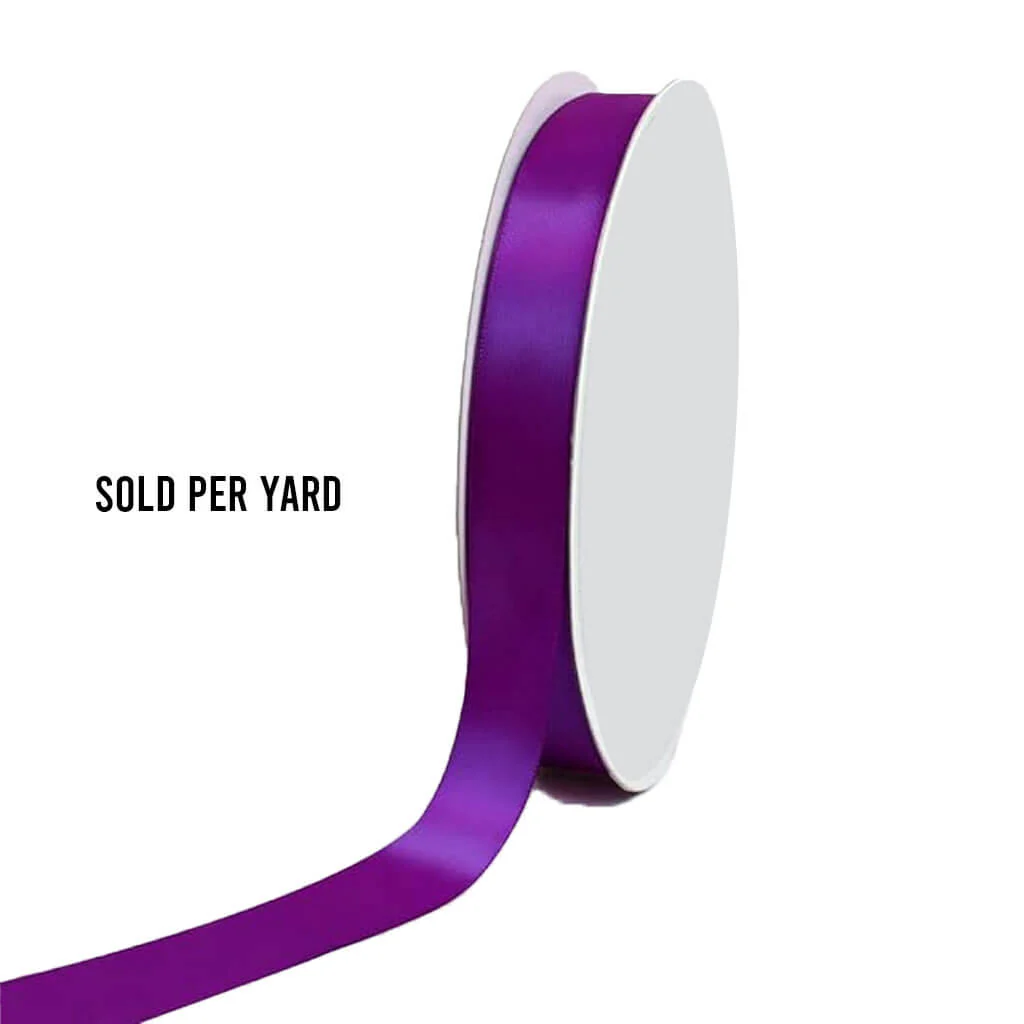 Flora Satin Ribbon #3 5/8 Purple