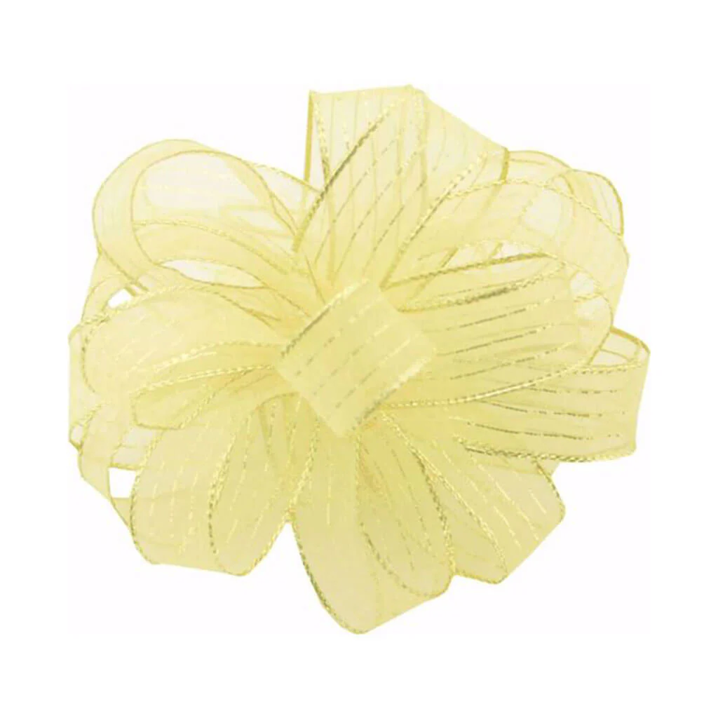 Striped Chiffon #3 5/8in Yellow