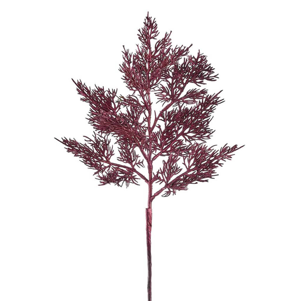 Metallic Pine Spray 18in Red