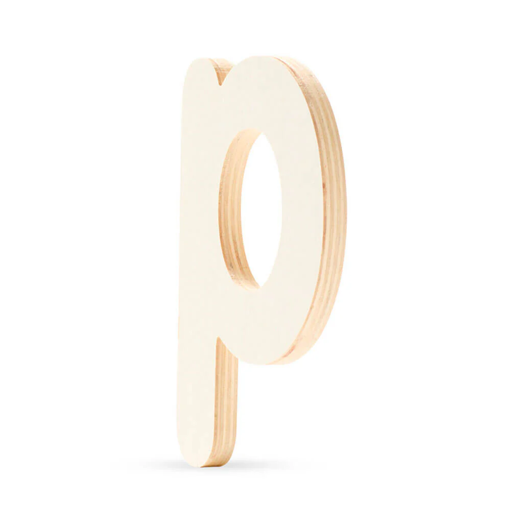 Natural Rounded Sans Serif Letters 7in Lowercase P