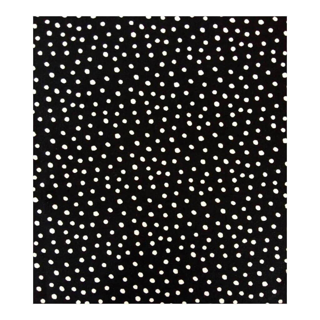 Keepsake Calico Cotton Fabric Black with Dots