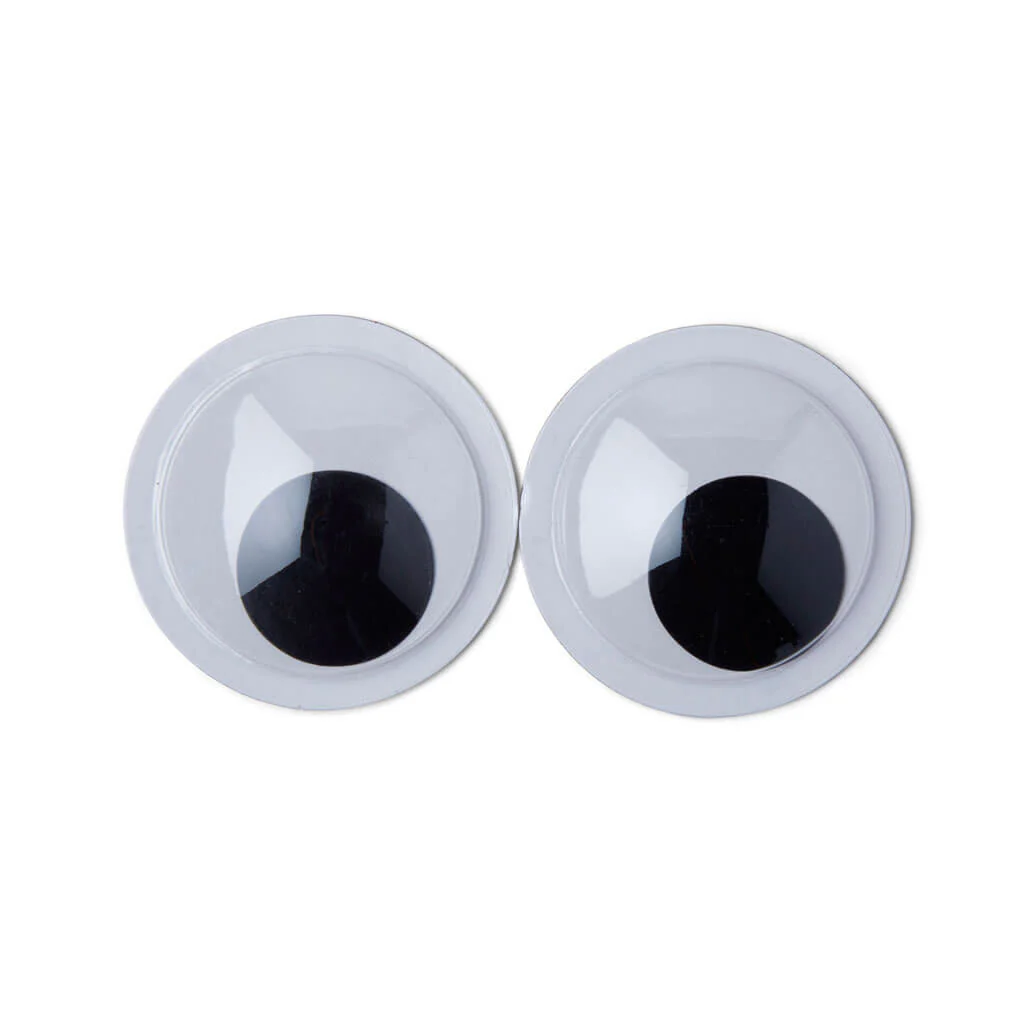 POP! Sticky Back Wiggle Eyes 2pk 4in White & Black