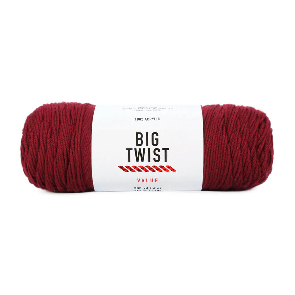Solid Medium Acrylic Value Yarn 380yd 6oz Wine