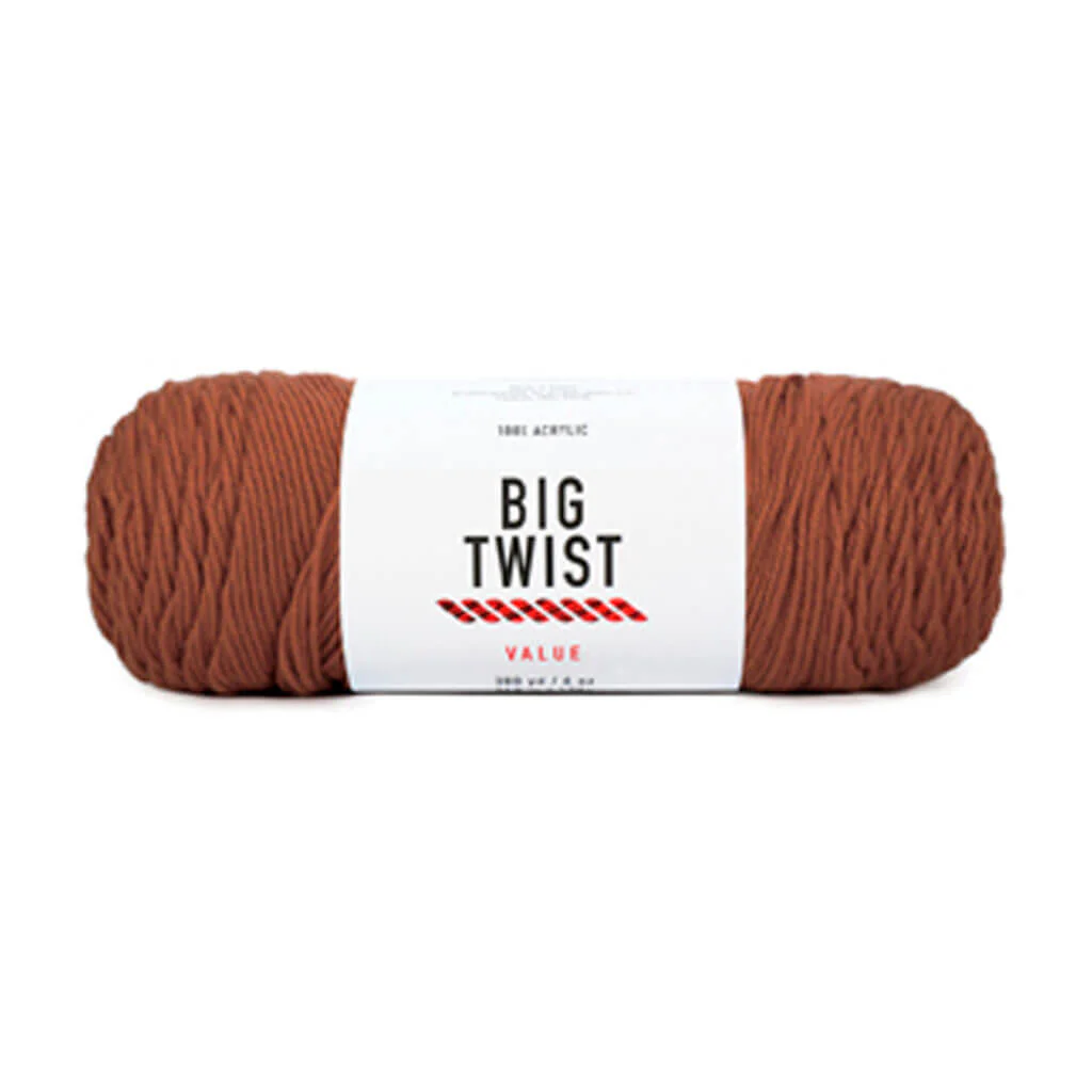 Solid Medium Acrylic Value Yarn 380yd 6oz Toffee