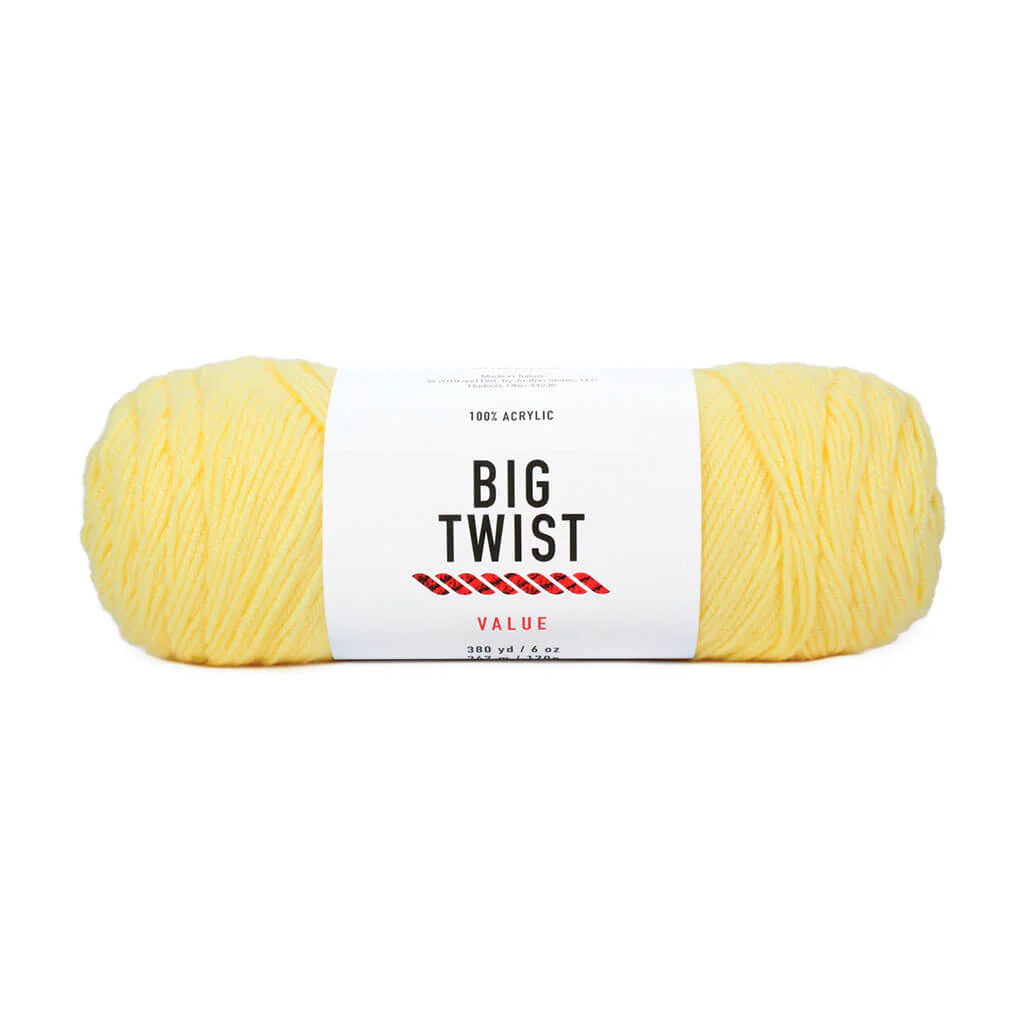 Solid Medium Acrylic Value Yarn 380yd 6oz Pale Yellow