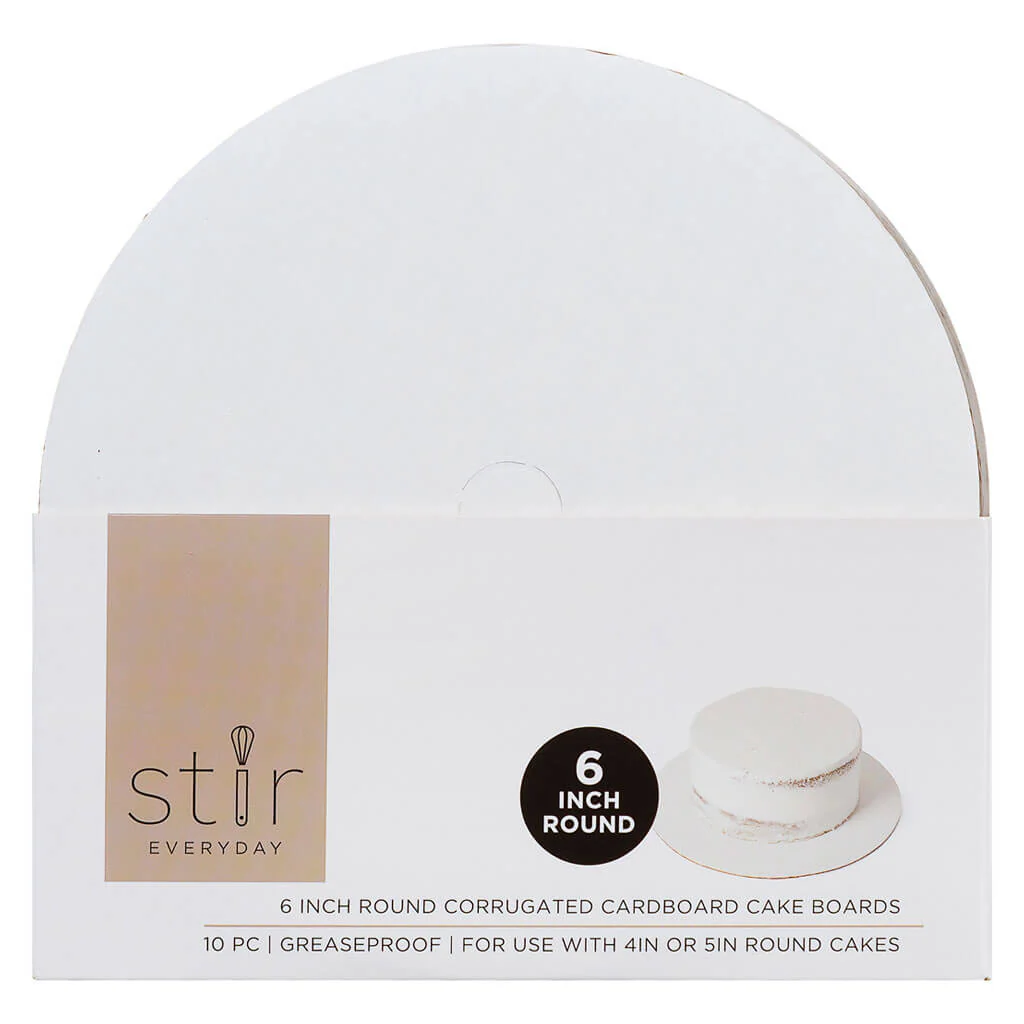 Round Corrugated Cardboard Cake Boards 10pk 6in