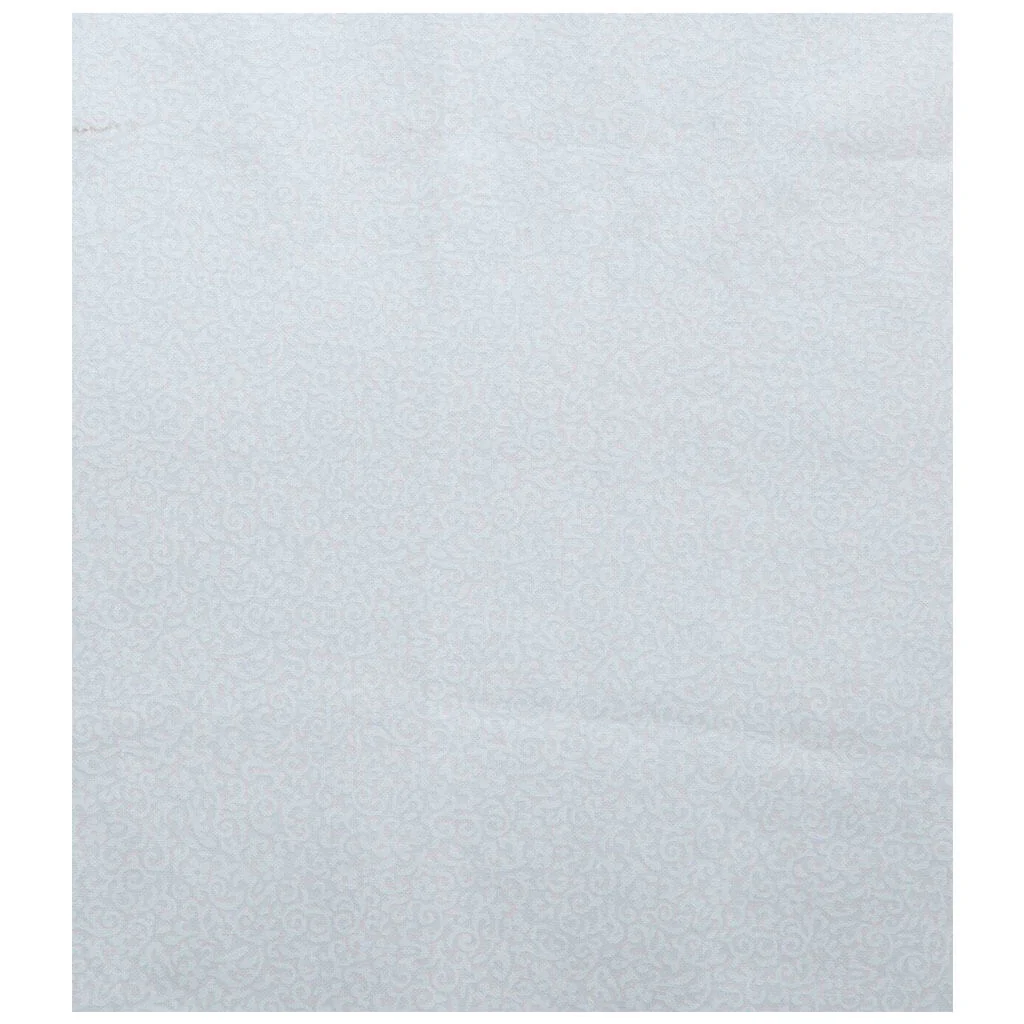White Scroll Quilt Cotton Fabric