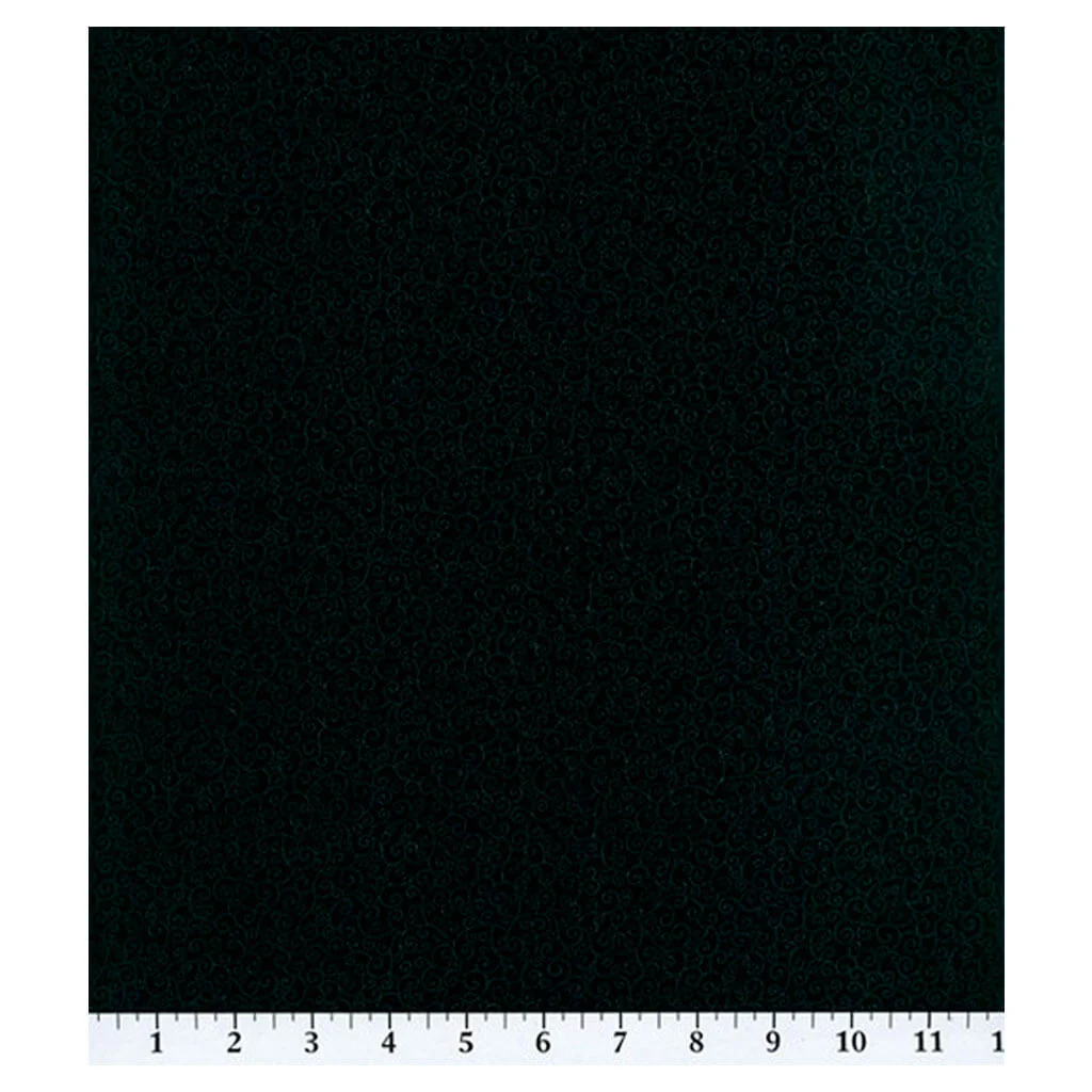 Black Scroll Quilt Cotton Fabric