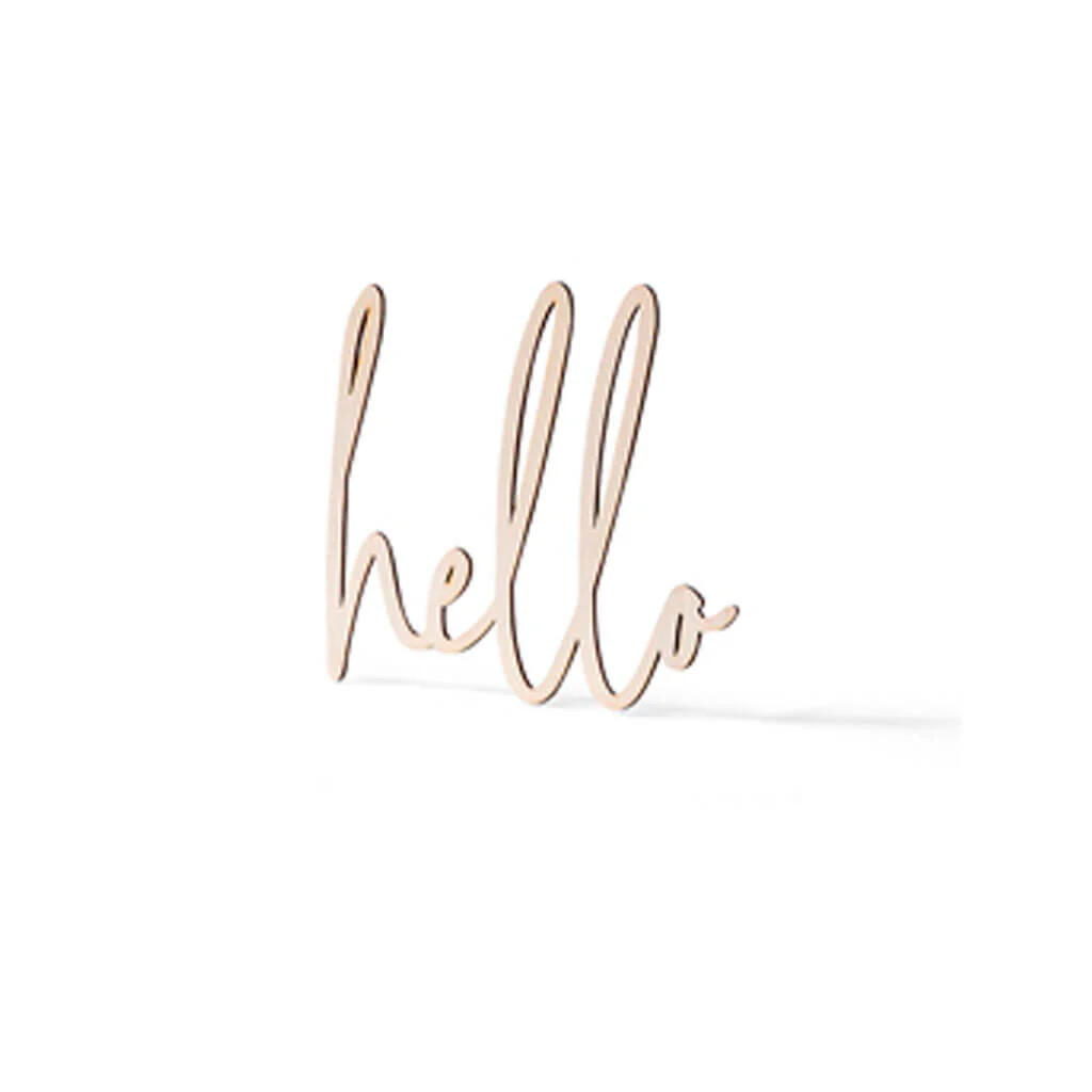 Wooden Hello Word D�cor
