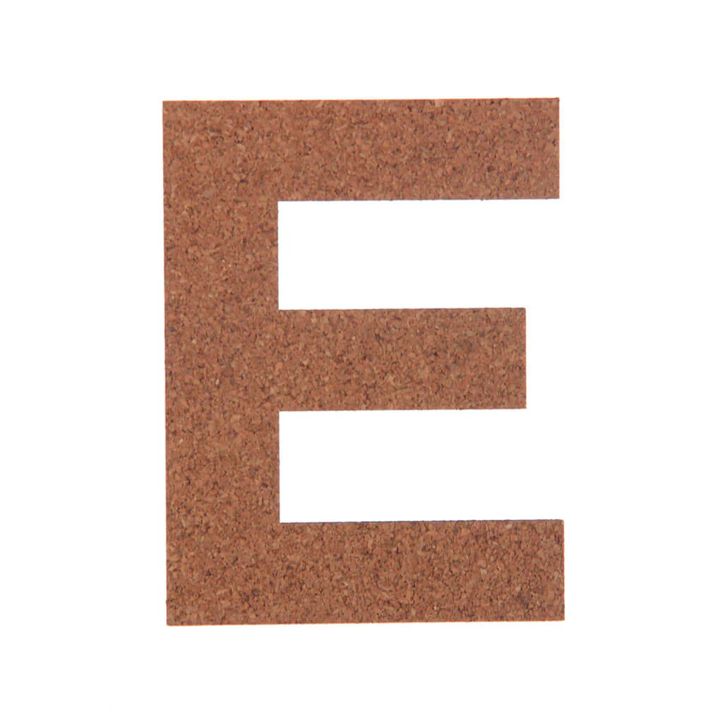 Cork Sans Serif Letters & Symbols Uppercase E