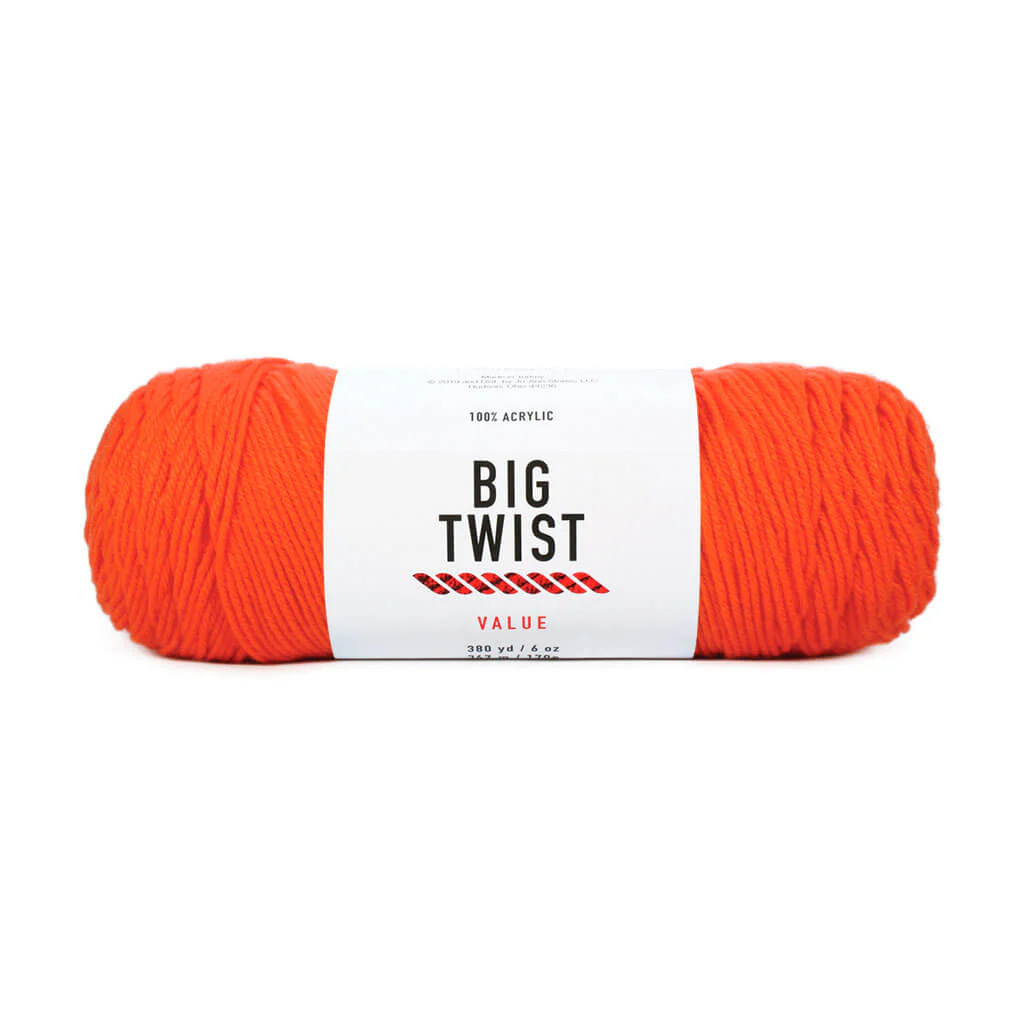Solid Medium Acrylic Value Yarn 380yd 6oz Orange
