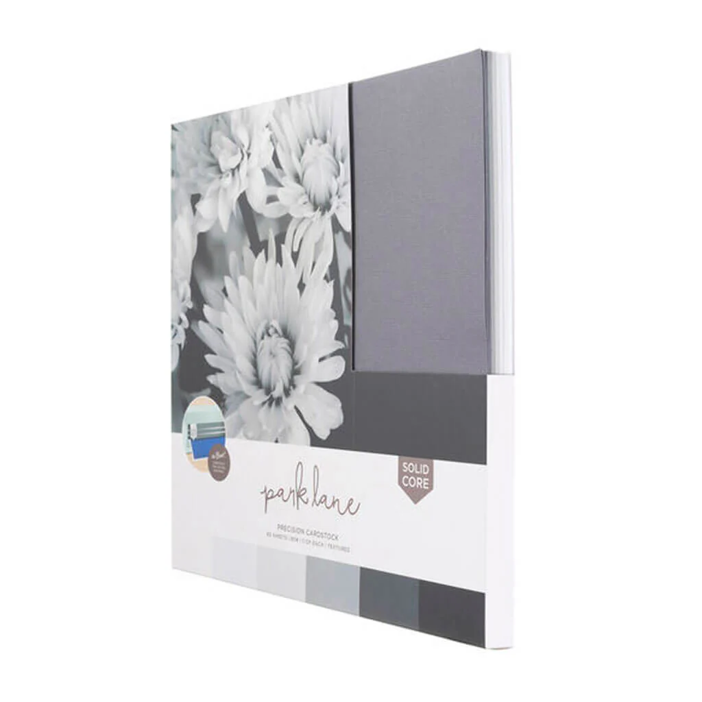 Black & Gray Precision Cardstock Paper Pack 60ct 12in x 12in