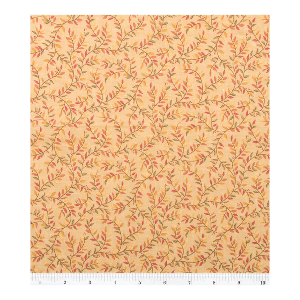 Keepsake Calico Cotton Fabric Gold Vines