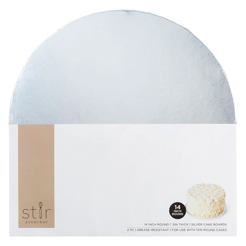 Silver Round Cake Boards 14in