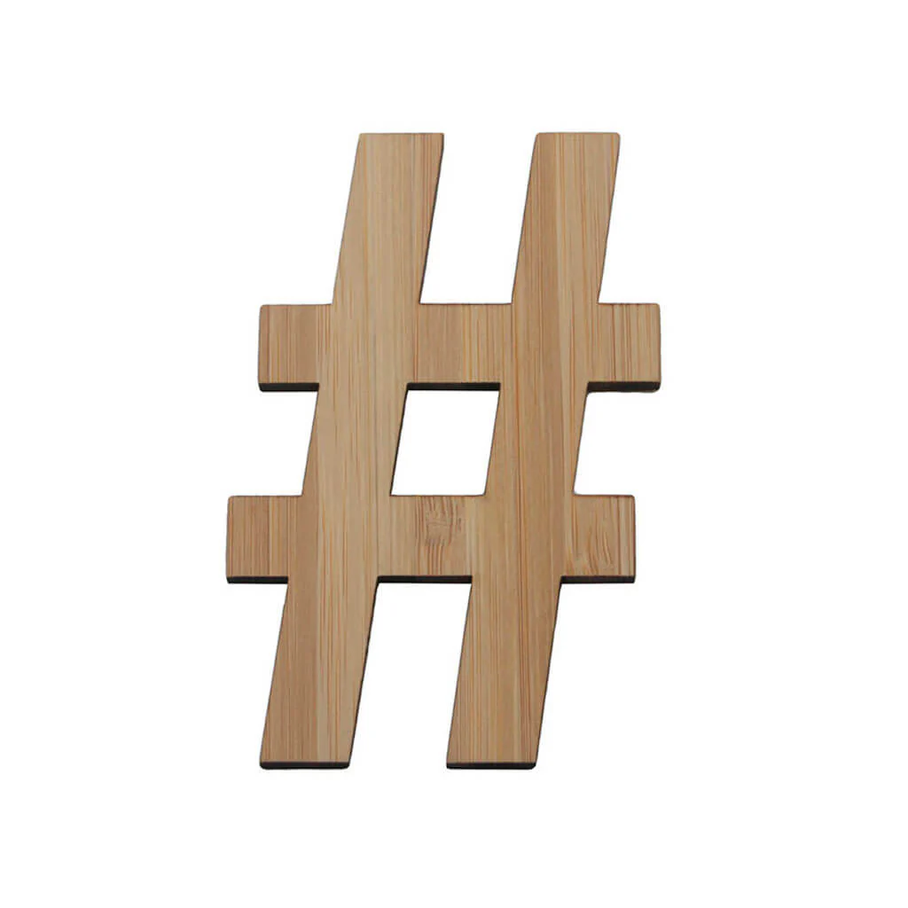 Bamboo Serif Letters & Numbers Hashtag