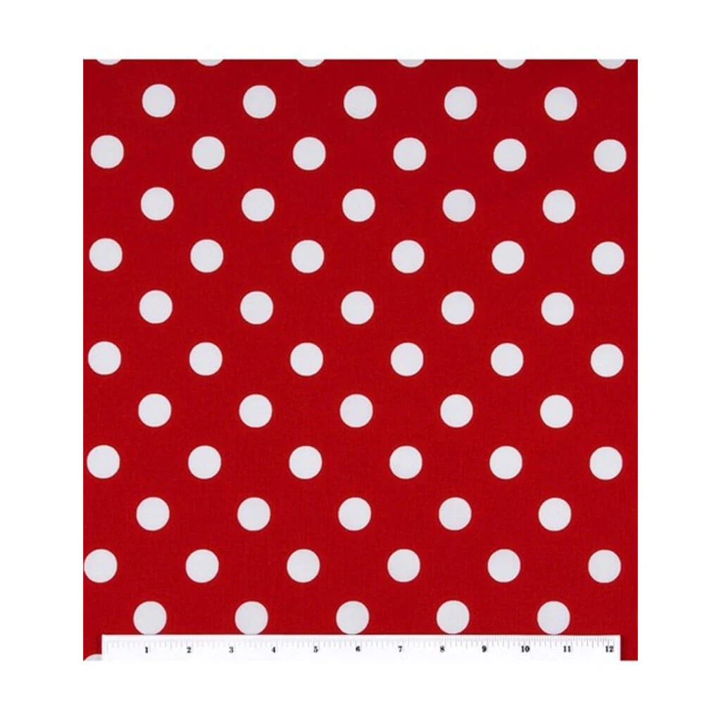 Keepsake Calico Cotton Fabric Large Dots On Lipstick